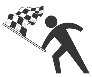Chequered Flag and Race Car